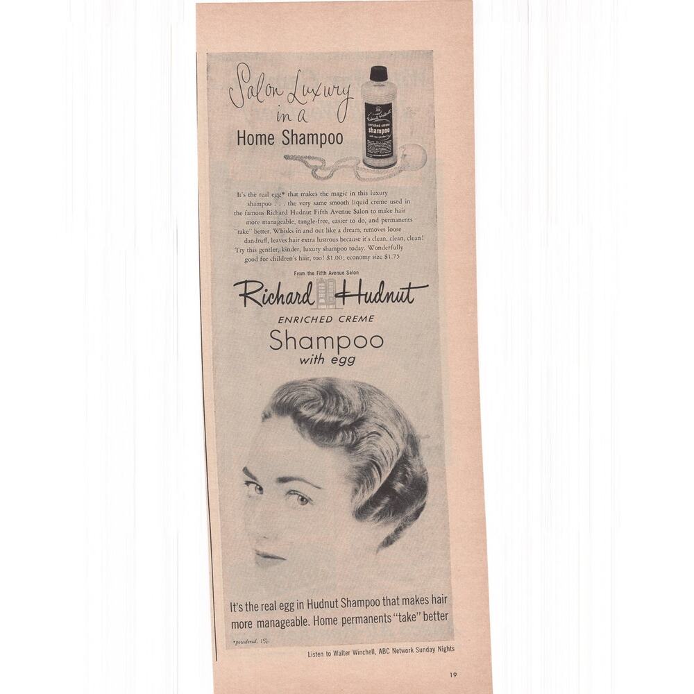 Ansco Film / Richard Hudnut Shampoo Magazine Advertisement 1940s Child Vintage